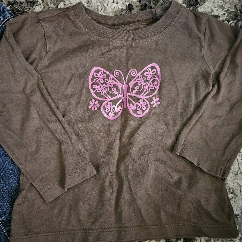 Girls 18month Longsleeve Top and Jeans Bottom Bundle